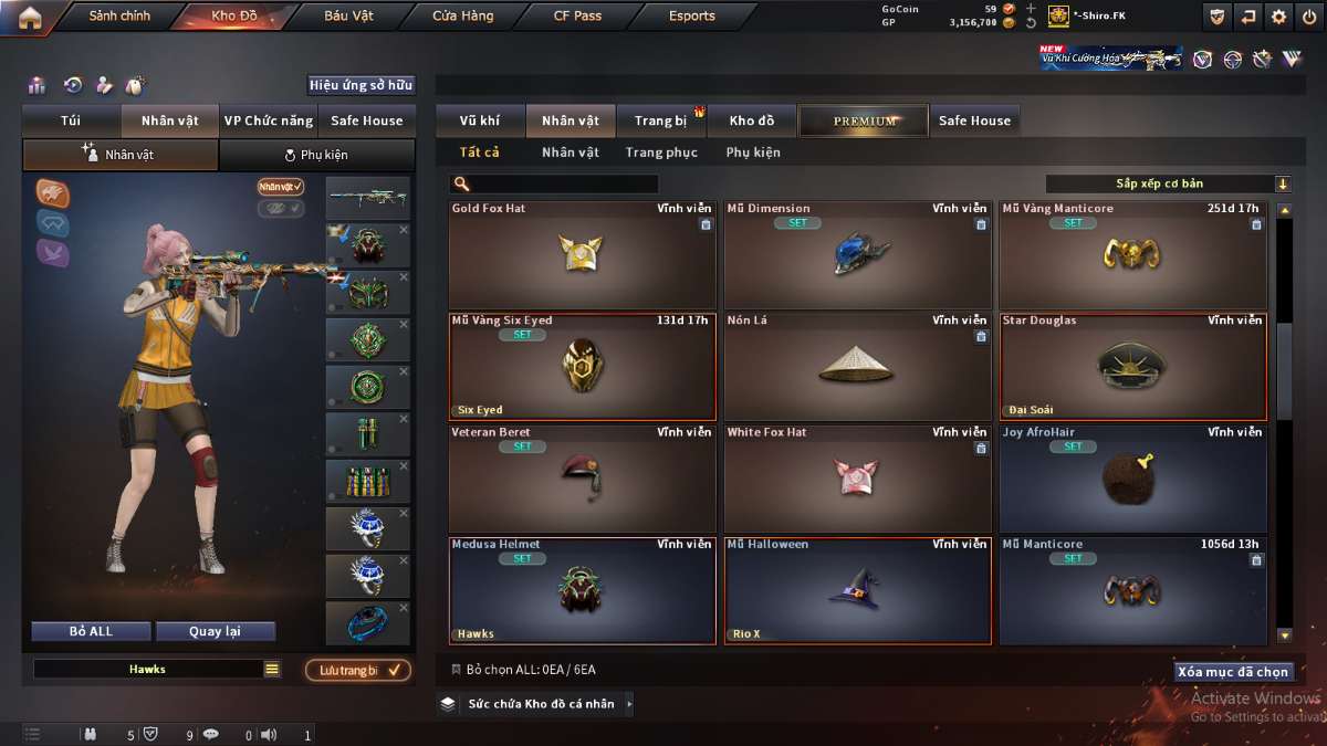 shop acc cf uy tin gia re
